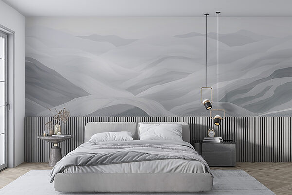 White and gray landscape