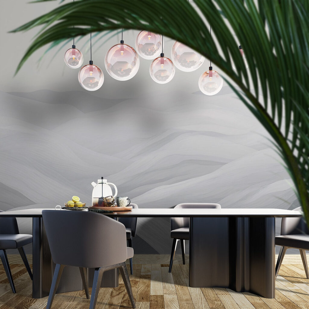 White and gray landscape