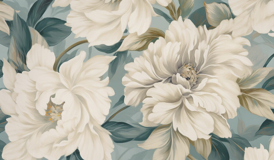 – Flores elegantes en tonos suaves