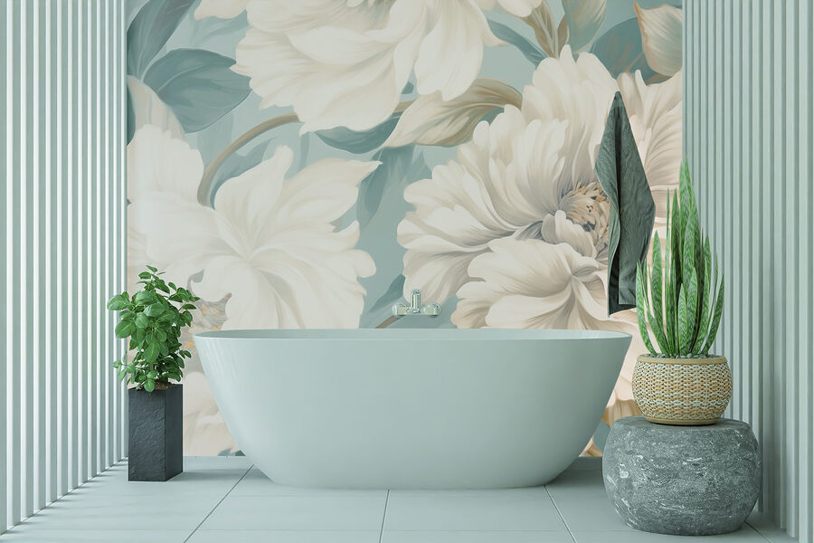– Flores elegantes en tonos suaves