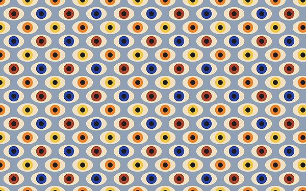 Pattern of colorful eyes
