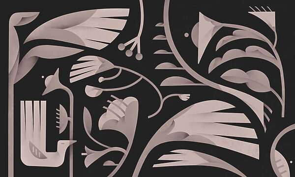 Diseño floral en blanco y negro Diseño floral en blanco y negro