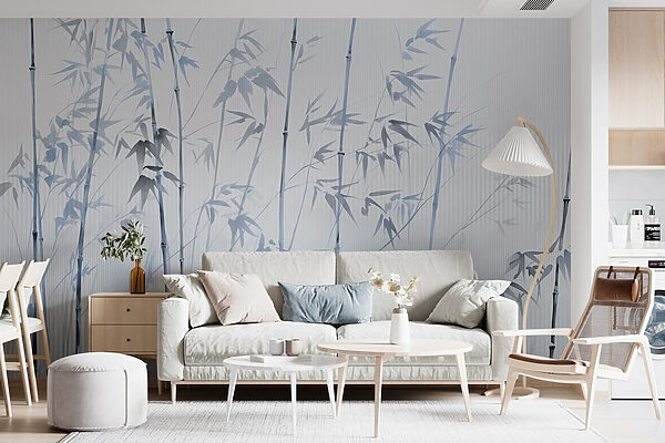 Gentle bamboo silhouettes in soft hues Gentle bamboo silhouettes in soft hues