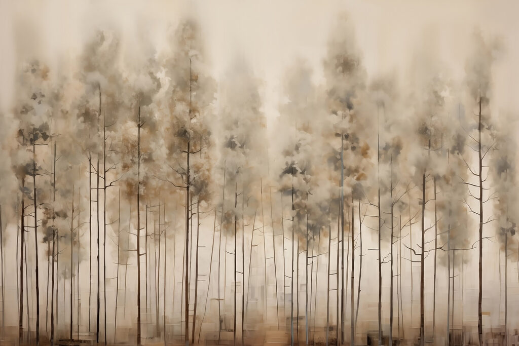 Group of trees in a forest