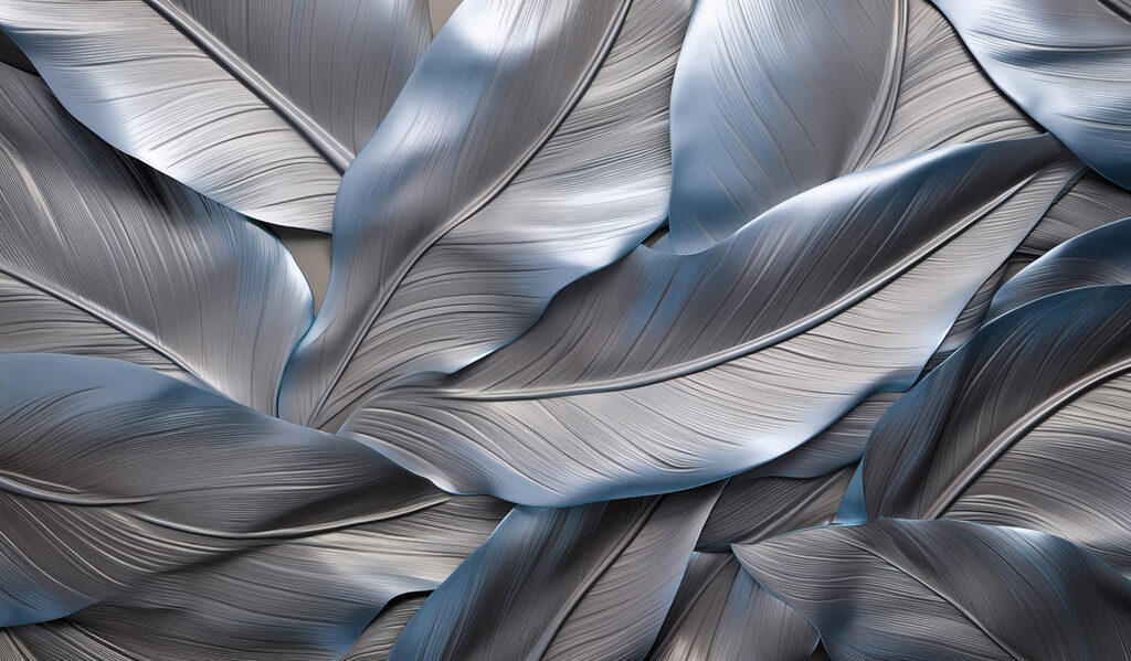 Elegant leaves in smooth texture