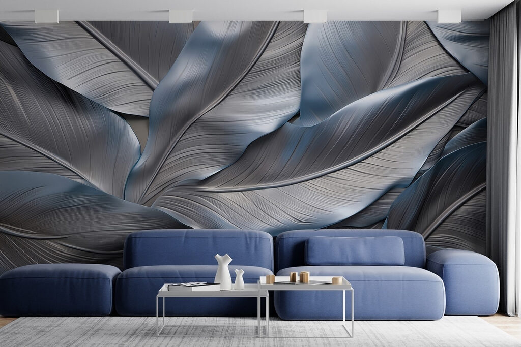 Elegant leaves in smooth texture