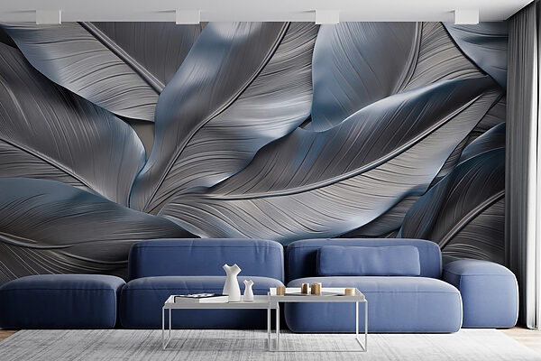 Elegant leaves in smooth texture