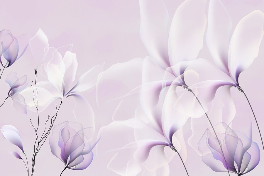 Flores suaves en tonos suaves