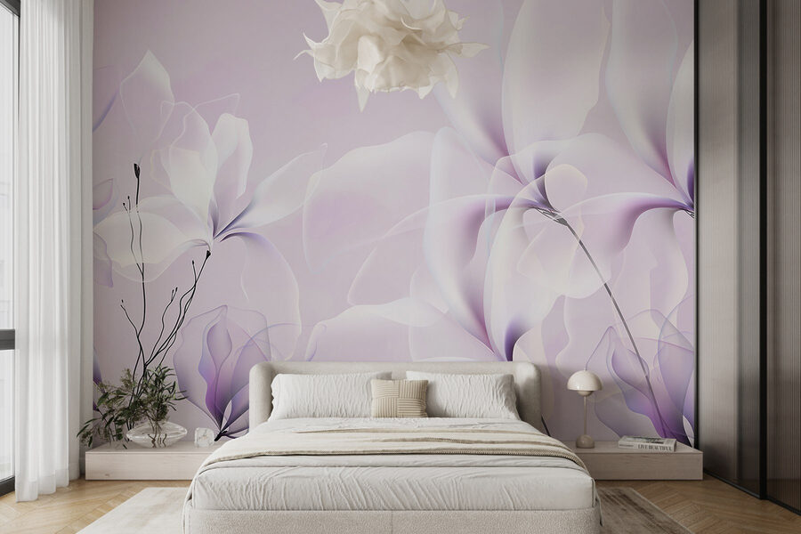 Flores suaves en tonos suaves