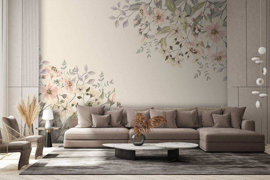 Motivo floral con flores