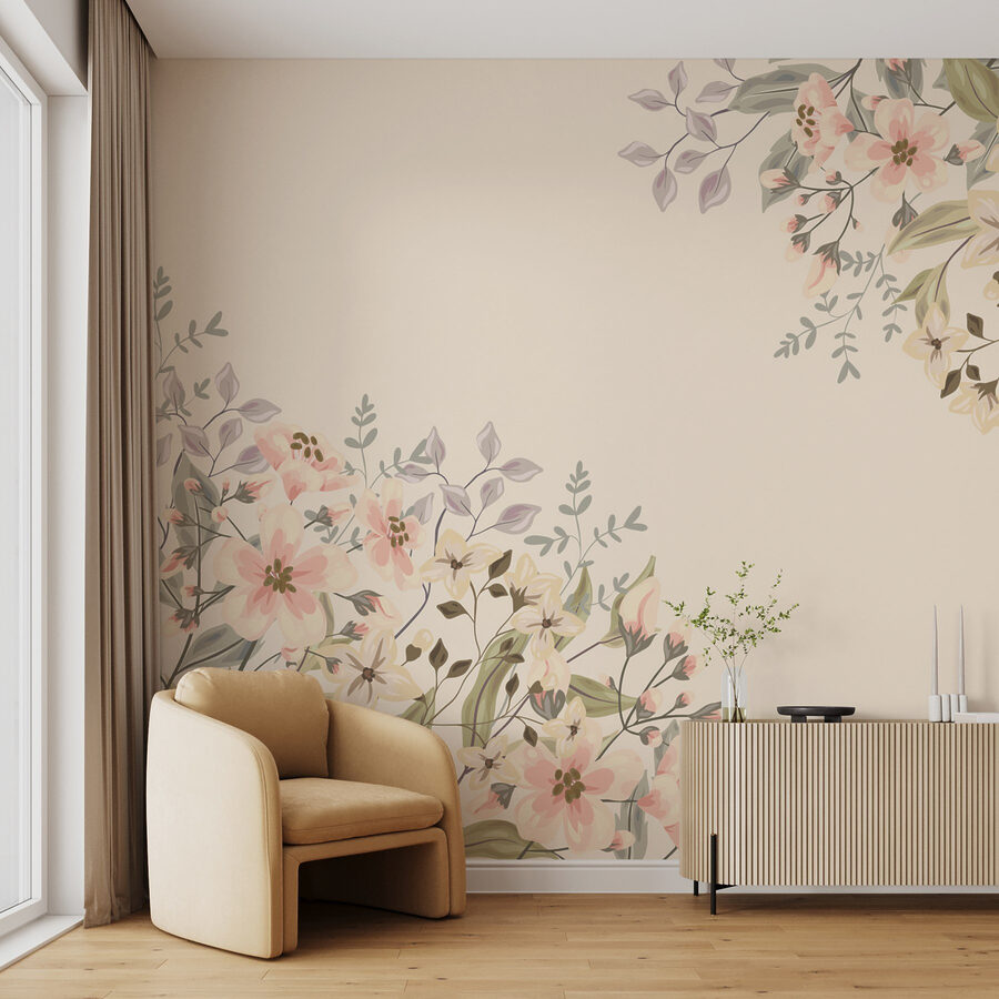 Motivo floral con flores