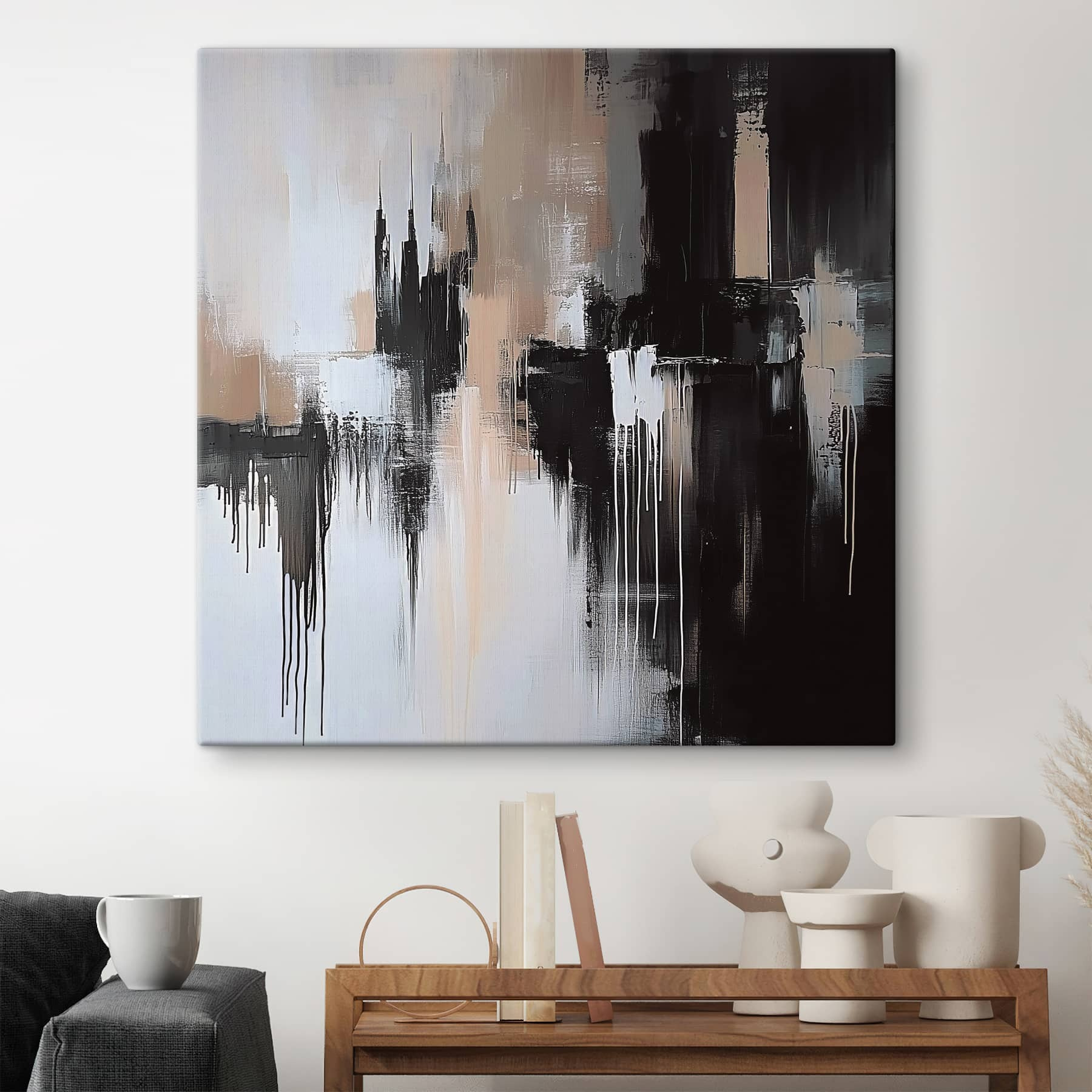 Black and white painting Black and white painting