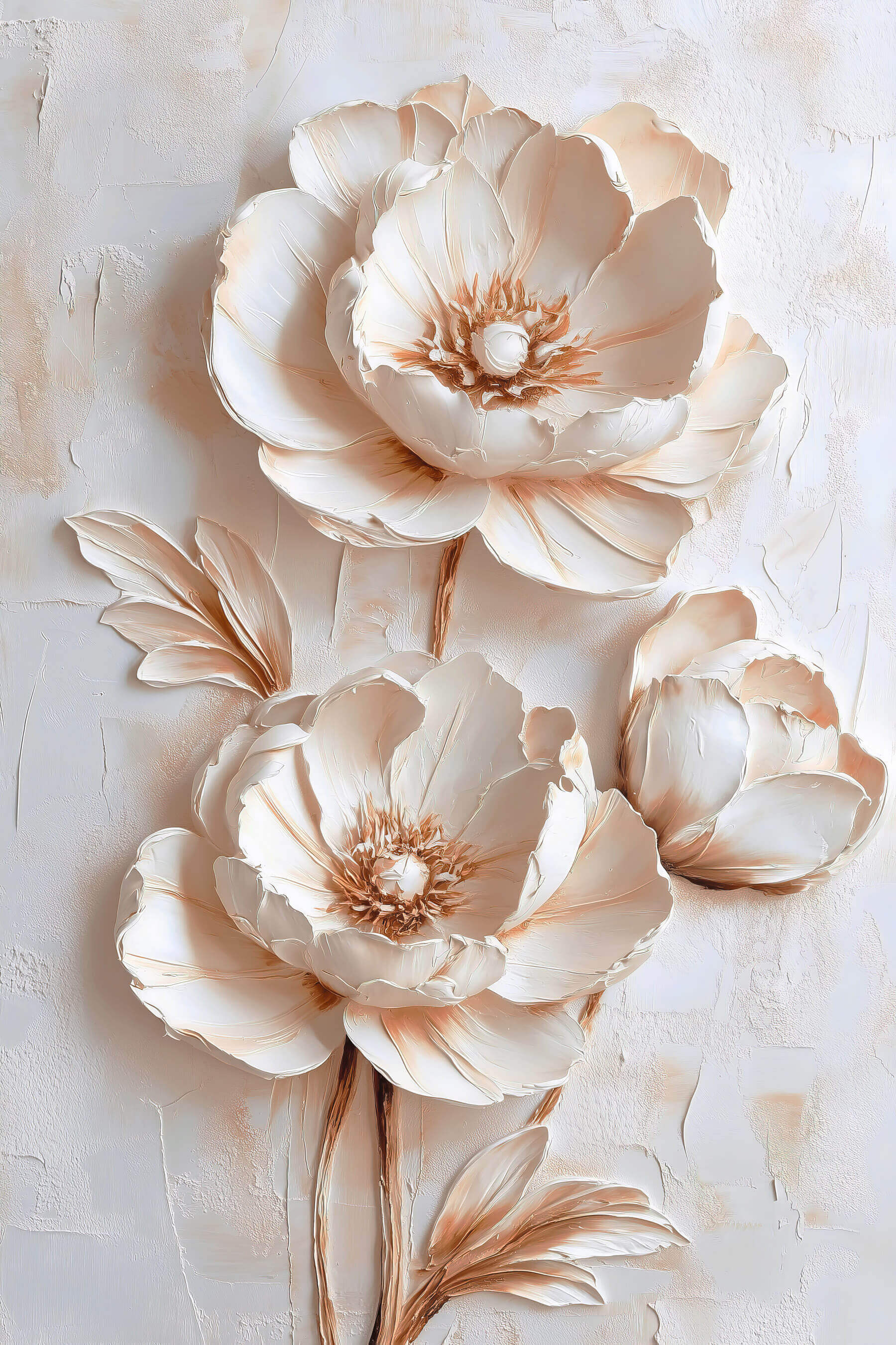 Delicate blooms on textured background Delicate blooms on textured background