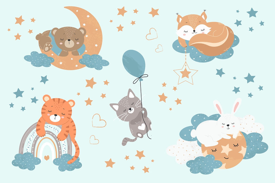 Colección de animales de dibujos animados