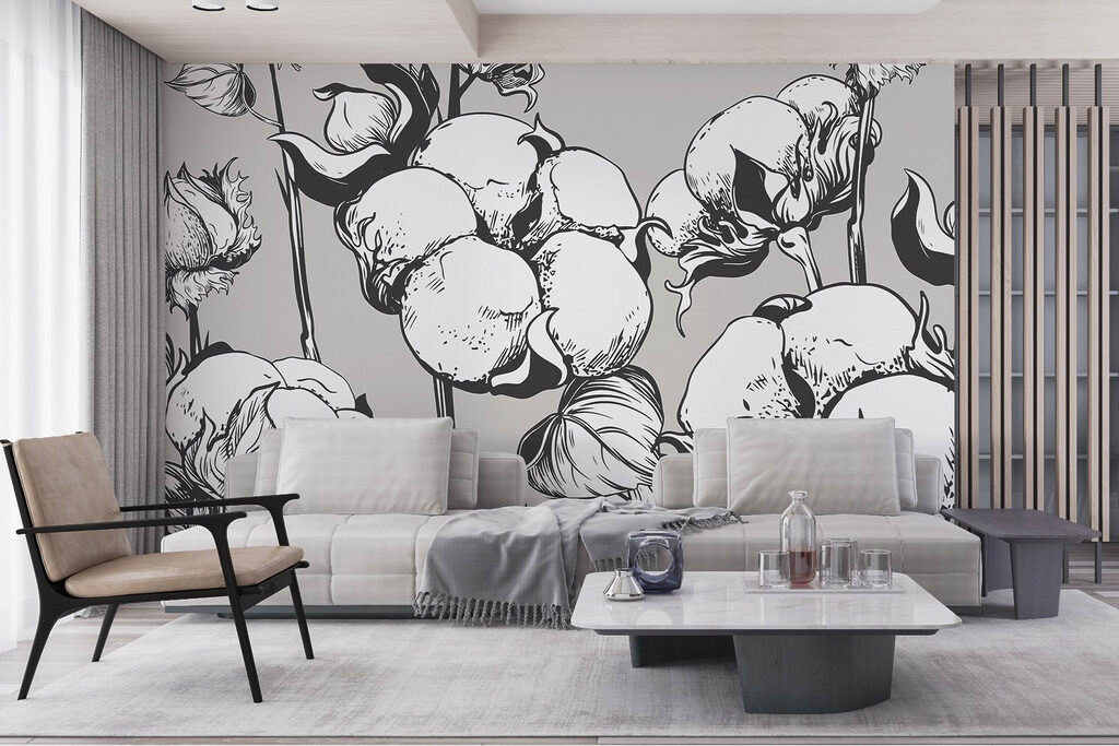 w02097v3pig774mr 1024x683 - – Delicadas flores de algodón en monocromo