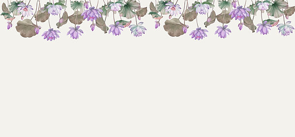 Hilera de flores moradas y hojas verdes u98844v1p 600x280 - Hilera de flores moradas y hojas verdes - tegory