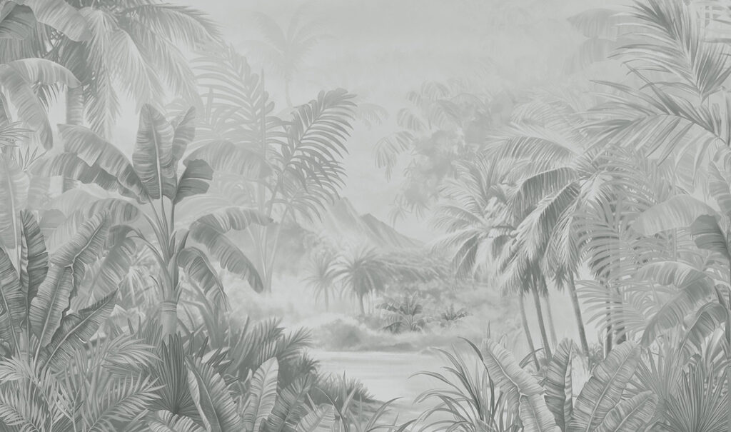 Imagen en escala de grises de un bosque tropical Imagen en escala de grises de un bosque tropical