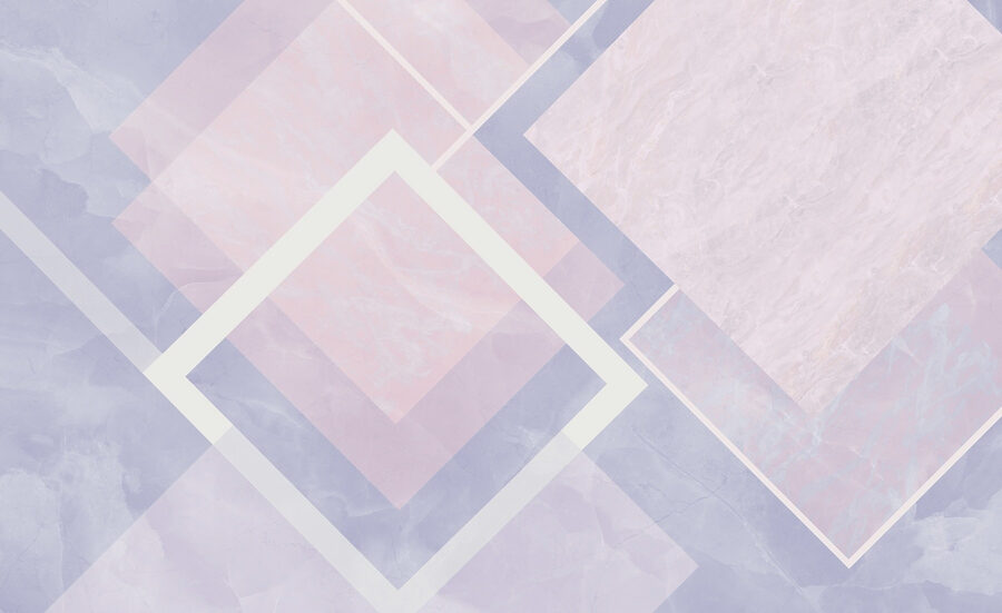 Composición abstracta de diseño geométrico en tonos pastel.