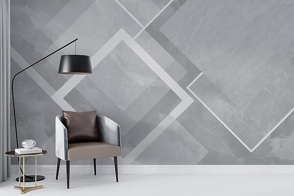 Grey and white background with white squares