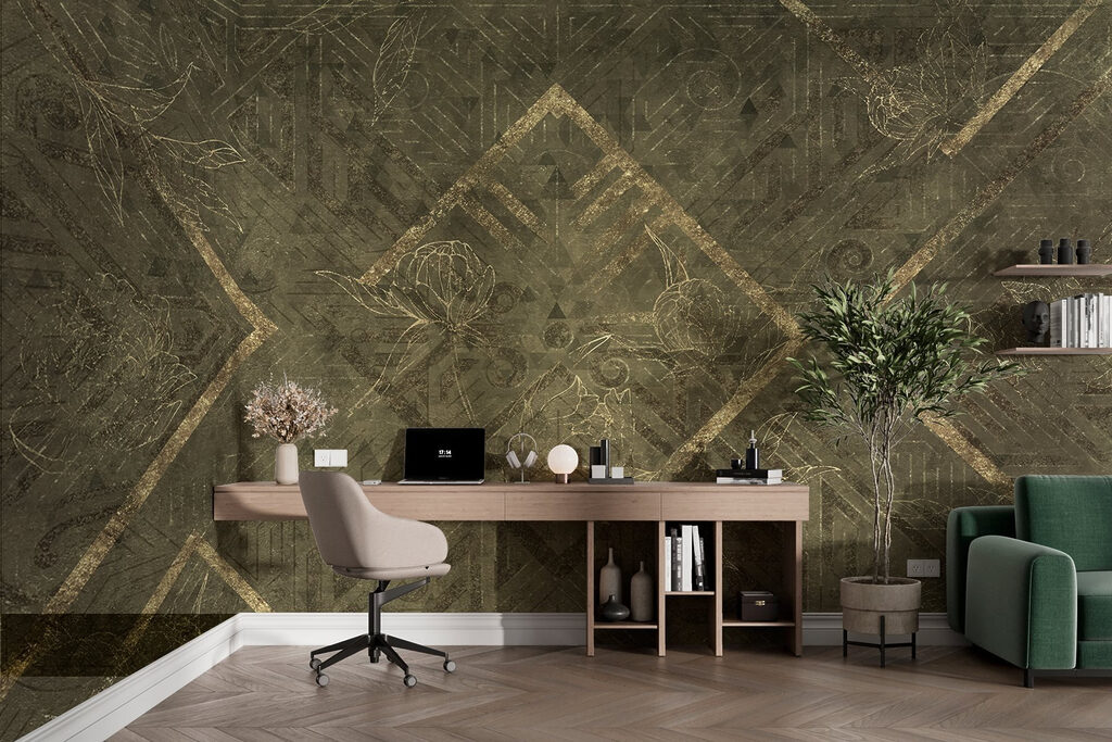 Intricate patterns intertwine with nature