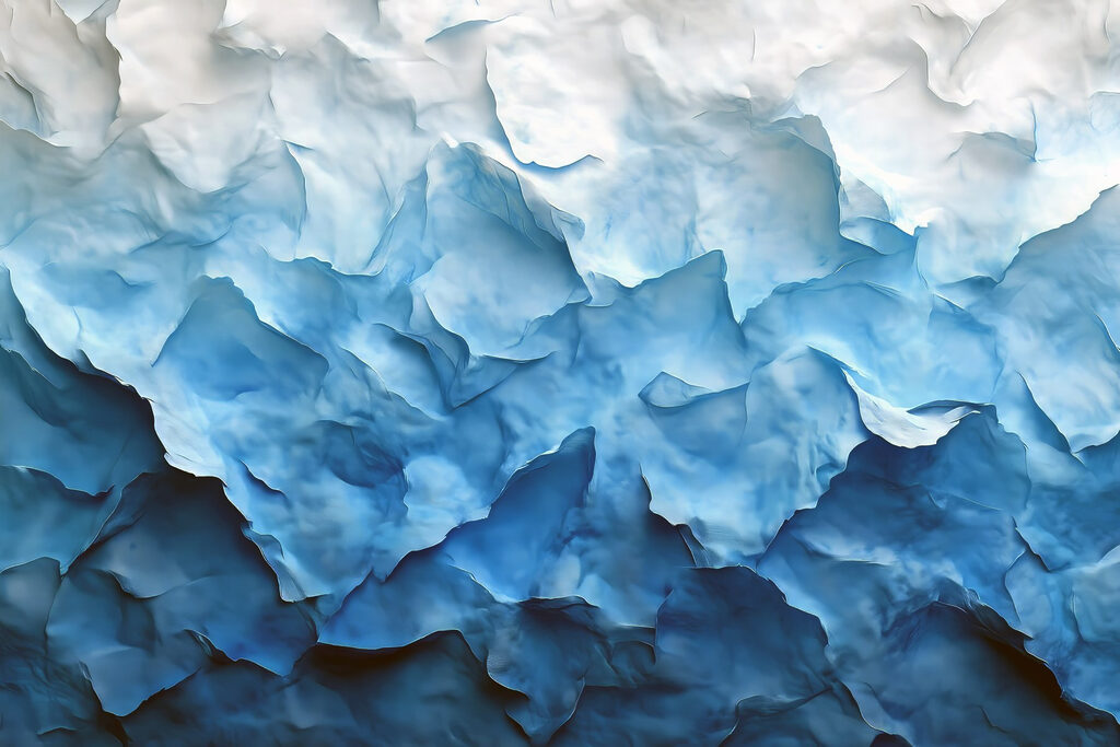 Mountains of textured icy hues Mountains of textured icy hues