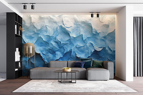 Mountains of textured icy hues Mountains of textured icy hues