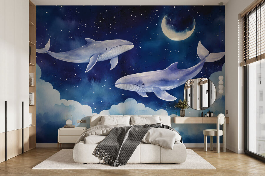 Dos ballenas en el cielo
