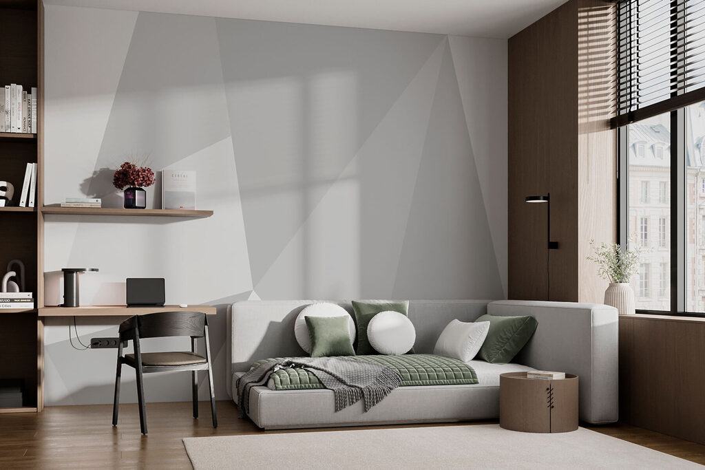 White and grey background