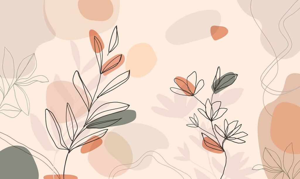 Dibujo de hojas y flores Dibujo de hojas y flores