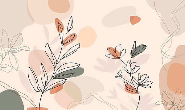 Dibujo de hojas y flores Dibujo de hojas y flores