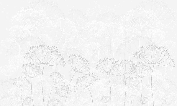 White background with flowers