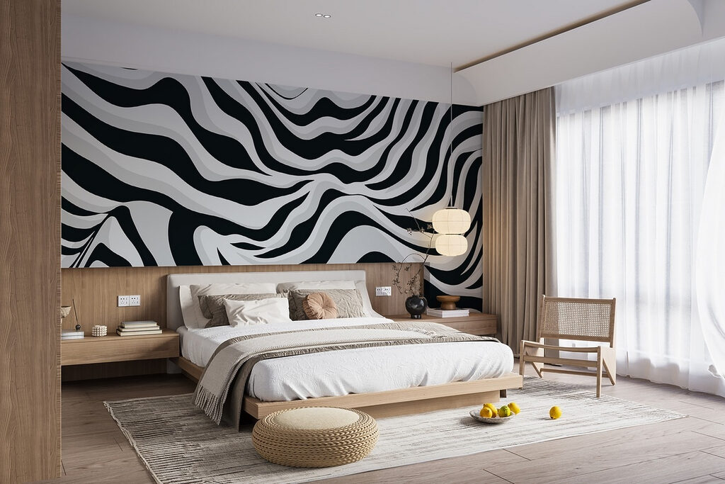 Black and white striped pattern