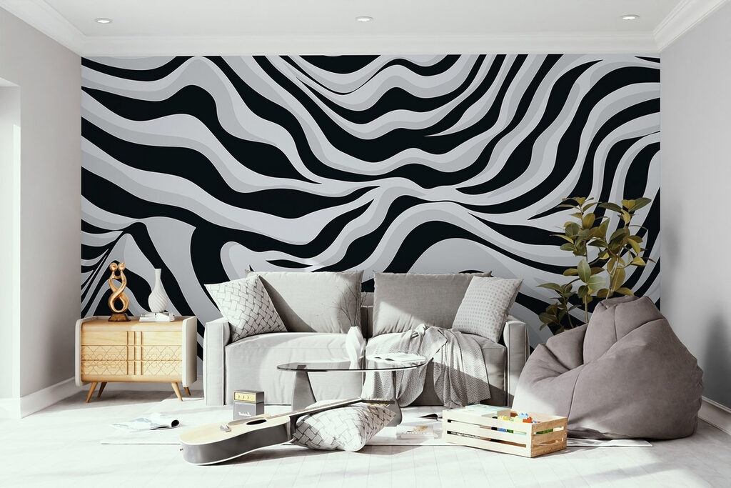 Black and white striped pattern