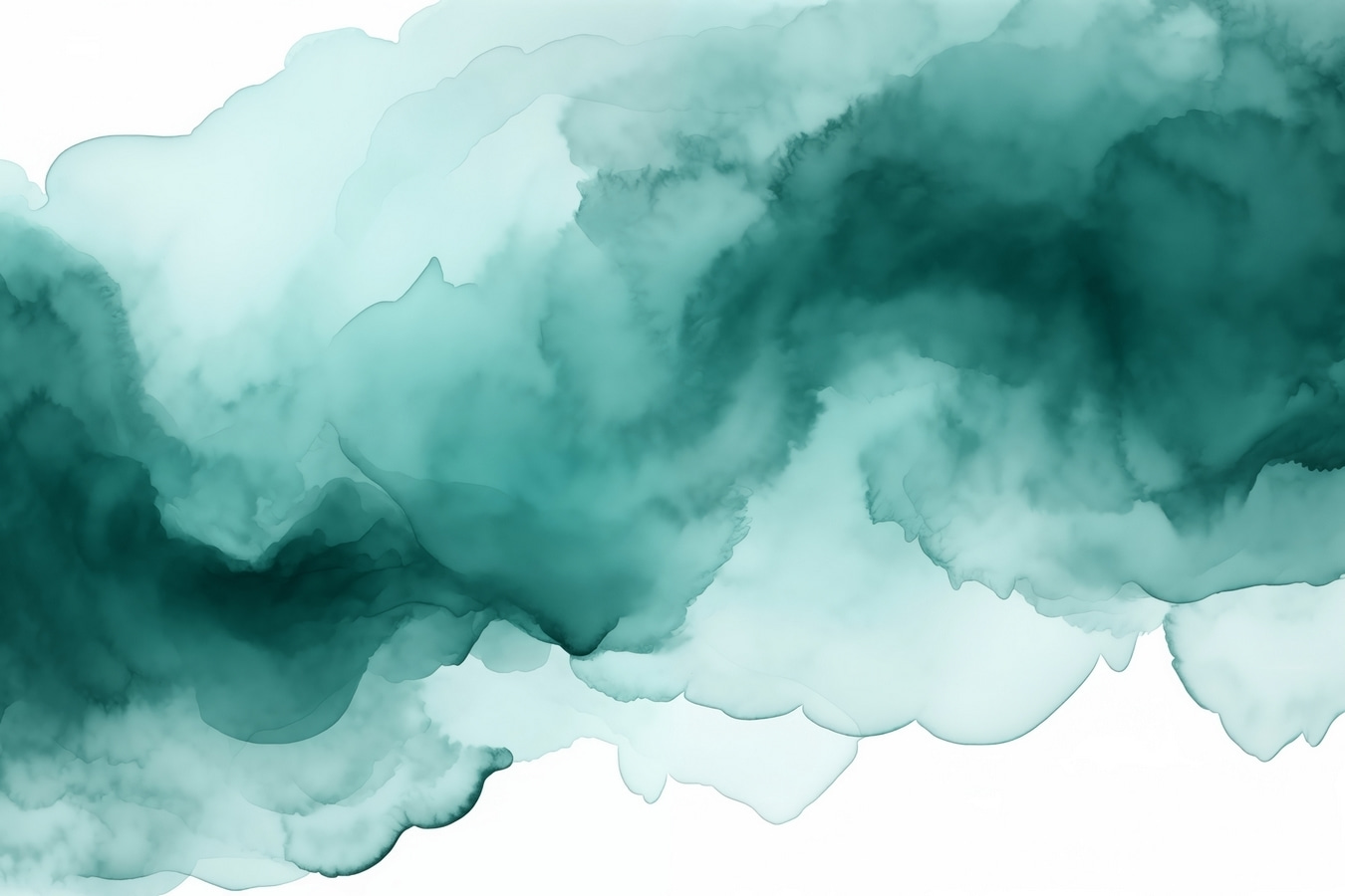 Soothing watercolor abstract in teal hues Soothing watercolor abstract in teal hues