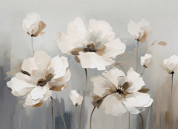 Pintura de flores blancas Pintura de flores blancas