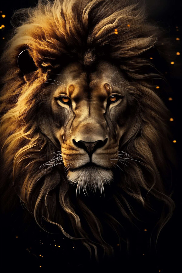 Lion with long mane Lion with long mane
