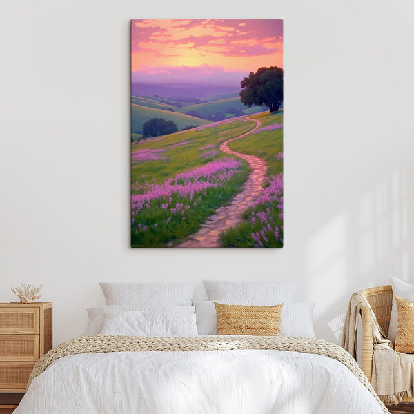 Cuadros Sendero a través de un campo de flores moradas (SKU: s41485) Cuadros Cuadros Sendero a través de un campo de flores moradas (SKU: s41485)