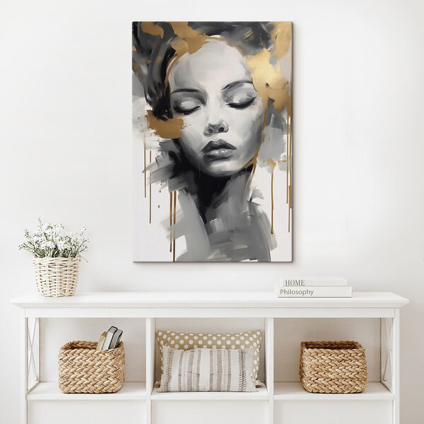 Cuadros Un rostro de ensueño en tonos apagados (SKU: s41492) Cuadros Cuadros Un rostro de ensueño en tonos apagados (SKU: s41492)
