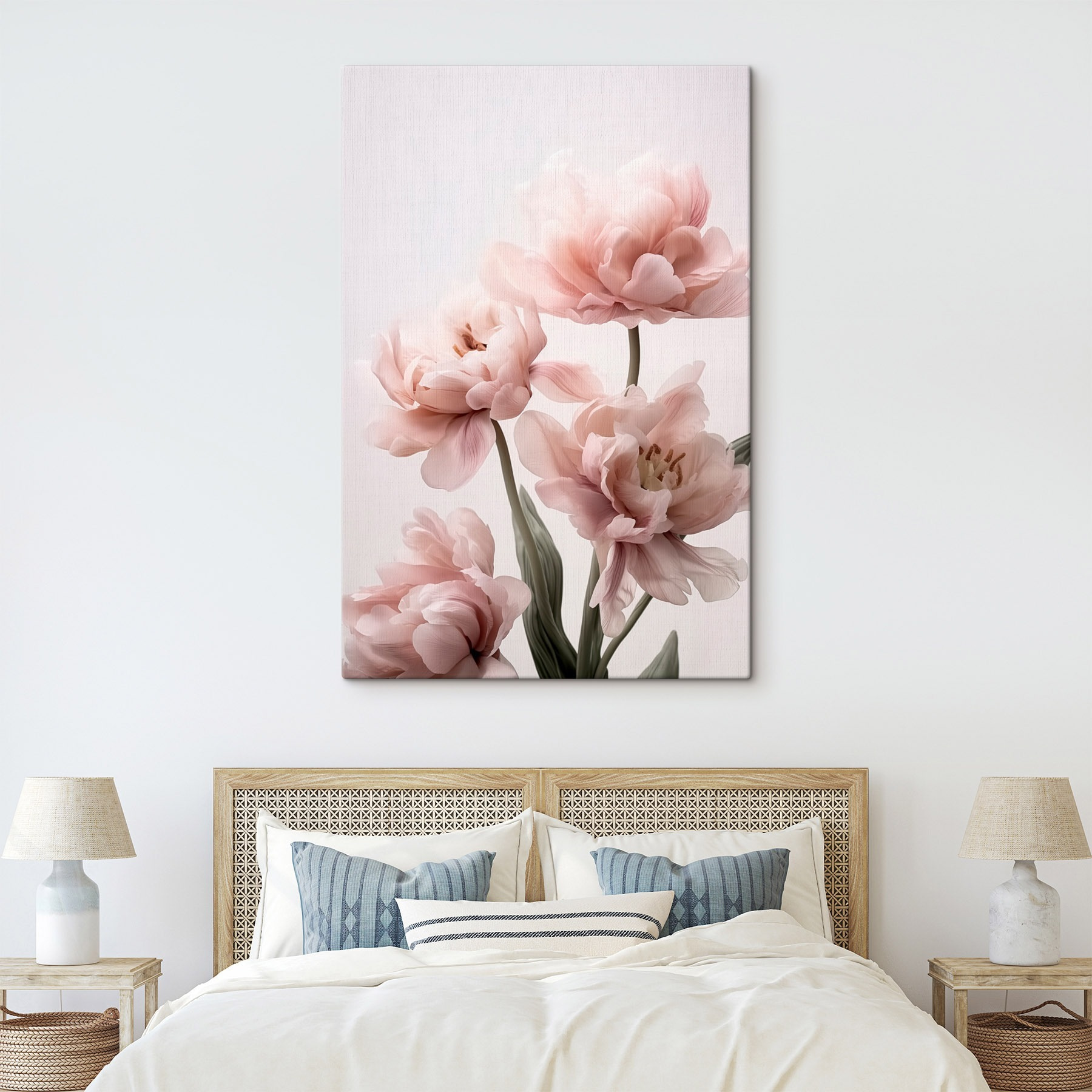 Delicate blooms in soft pastel hues
