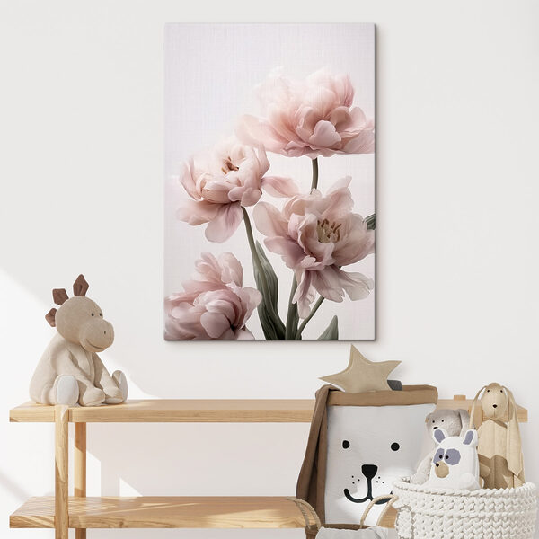 Delicate blooms in soft pastel hues