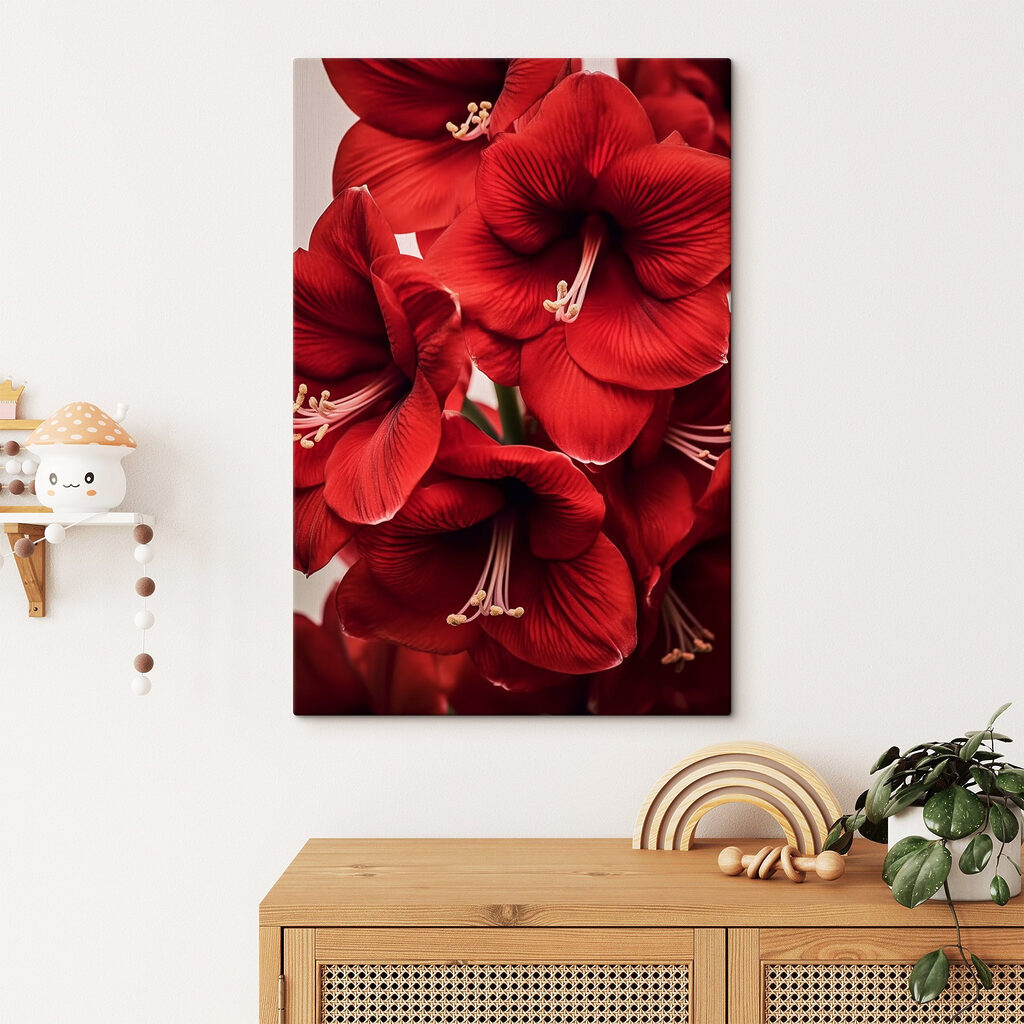 Vibrant red flowers in full bloom