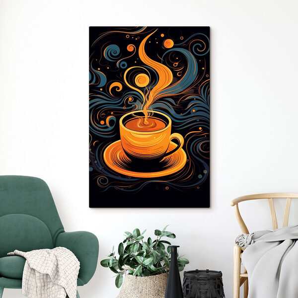 Taza de café con humo Cuadros Taza de café con humo