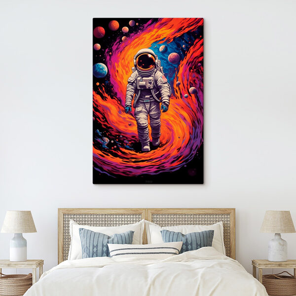Cuadros Un astronauta dando un paseo espacial