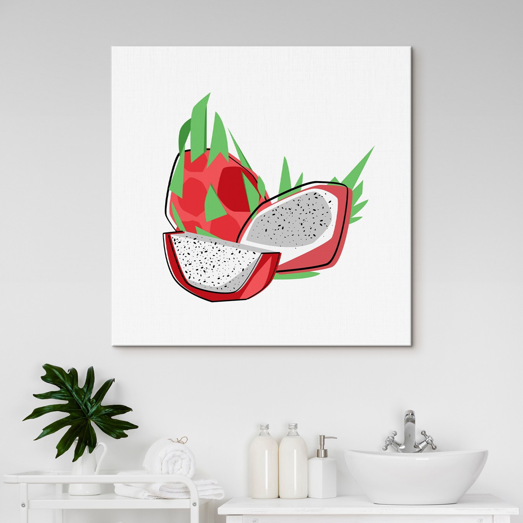 Drawing of a dragon fruit