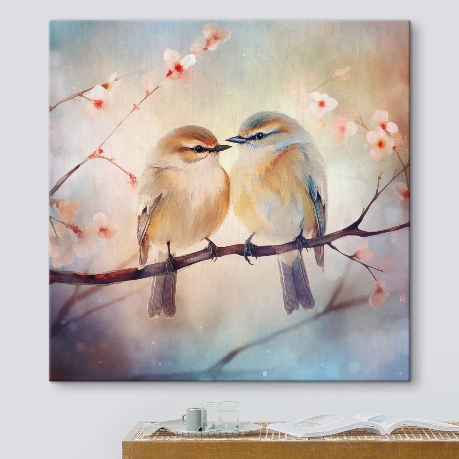 Two birds on a branch Two birds on a branch
