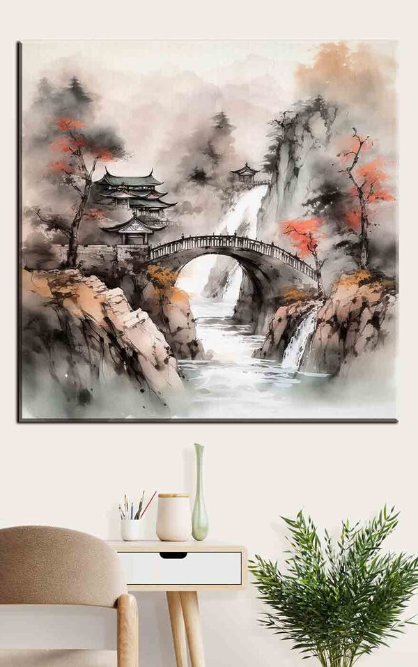 Cuadros Puente sobre un río