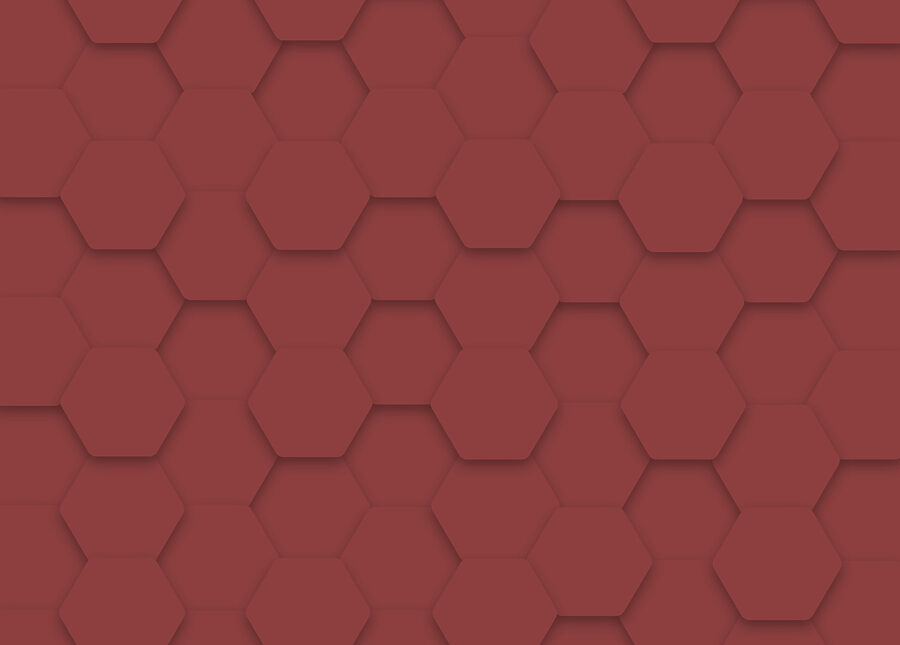Hexágonos rojos sobre una superficie