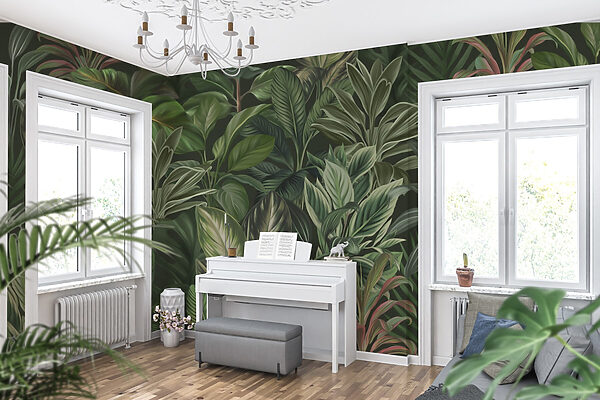 Papel pintado con muchos tipos de hojas Papel pintado con muchos tipos de hojas