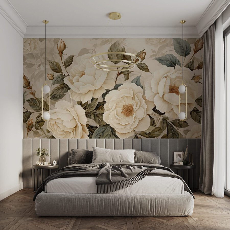 Flores suaves en tonos suaves