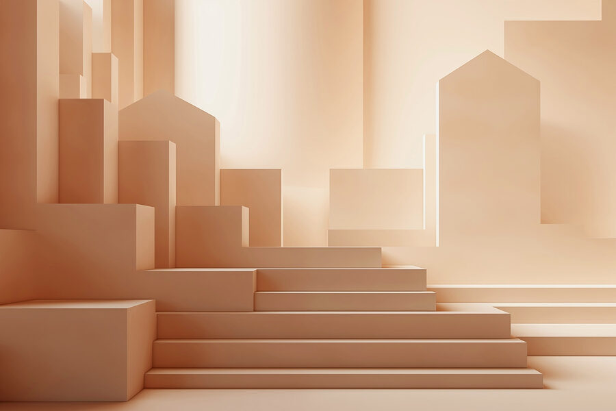 Fotomurales Conjunto de escaleras en una habitación - Imagen 3